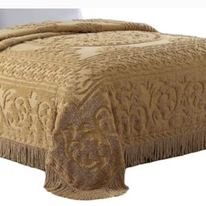 Elegant Gold Chenille Bedspread